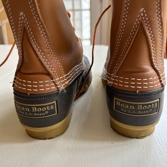 LL bean women's original bean waterproof  boots tan/brown - Picture 4 of 7